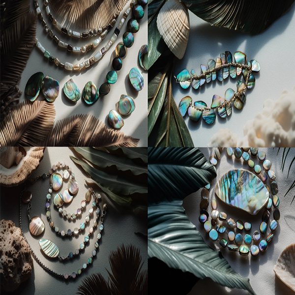 Paua rhombus shell beads